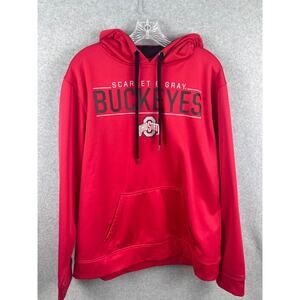 Scarlet‎ & Gray Ohio State Buckeyes Hoodie Men's L Red Pullover College Football